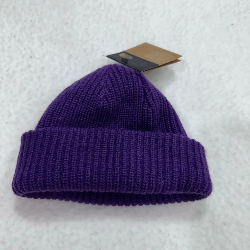 Kids Purple Knit North Face Hat